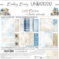 Craft O'clock paperipakkaus Baby Boy Universe, Basic, 8