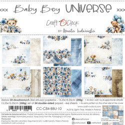 Craft O'clock paperipakkaus Baby Boy Universe, 6