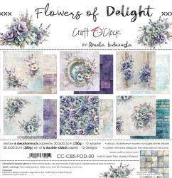 Craft O'clock paperipakkaus Flowers Of Delight, 12