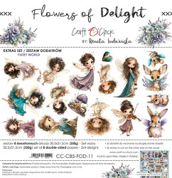 Craft O'clock paperipakkaus Flowers Of Delight, Fairy World, 12