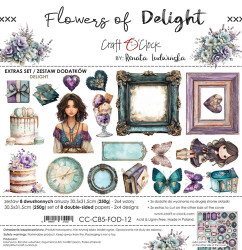 Craft O'clock paperipakkaus Flowers Of Delight, Delight, 12