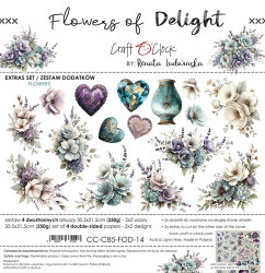 Craft O'clock paperipakkaus Flowers Of Delight, Flowers & More, 12