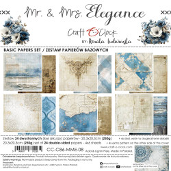 Craft O'clock paperipakkaus Mr. And Mrs. Elegance, Basic, 8