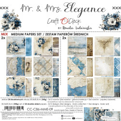Craft O'clock paperipakkaus Mr. And Mrs. Elegance, Mix, 8