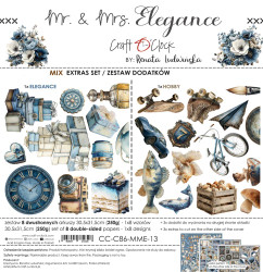 Craft O'clock paperipakkaus Mr. And Mrs. Elegance, Mix, 12