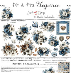 Craft O'clock paperipakkaus Mr. And Mrs. Elegance, Flowers & More, 12