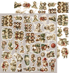 Craft O'clock paperipakkaus Spirit of Christmas, Jolly, 12