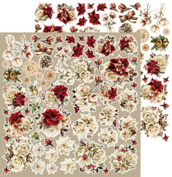 Craft O'clock paperipakkaus Spirit of Christmas, Flowers & More, 12