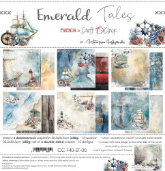 Craft O'clock paperipakkaus Emerald Tales, 12