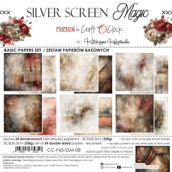 Craft O'clock paperipakkaus Silver Screen Magic, Basic, 8