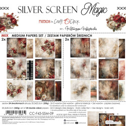 Craft O'clock paperipakkaus Silver Screen Magic, Mix, 8
