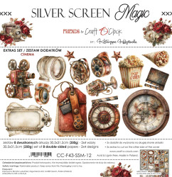 Craft O'clock paperipakkaus Silver Screen Magic, Cinema, 12