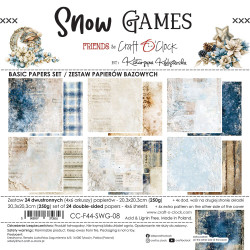 Craft O'clock paperipakkaus Snow Games, Basic, 8