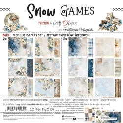 Craft O'clock paperipakkaus Snow Games, Mix, 8