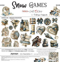 Craft O'clock paperipakkaus Snow Games, Festive, 12