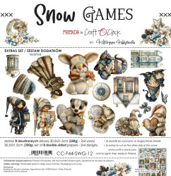 Craft O'clock paperipakkaus Snow Games, Winter, 12
