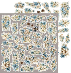 Craft O'clock paperipakkaus Snow Games, Flowers & More, 12