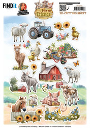 Yvonne Creations Farm Friends 3D-kuvat Small Elements, leikattava