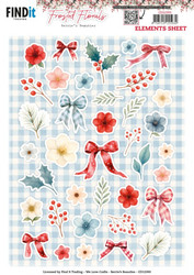 Berrie's Beauties Frosted Florals 3D-kuvat Small Elements, leikattava