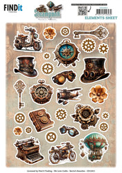 Berrie's Beauties Steampunk 3D-kuvat Small Elements, leikattava