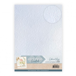 Card Deco Embossed -kartonkipakkaus, Ornamental Grace, White