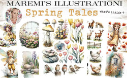 Maremi's Small Art Illustrationi -kirjanen Spring Tales