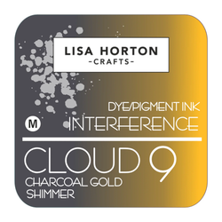 Lisa Horton Crafts Cloud 9 Interference -mustetyyny, sävy Charcoal Gold Shimmer