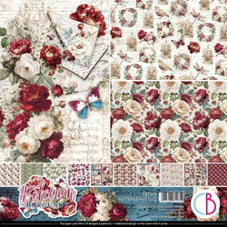 Ciao Bella Patterns Pad paperipakkaus Bohemian Burgundy, 12