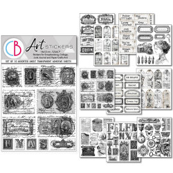 Ciao Bella Mixed Media Stickers tarra-arkit, Lithographs