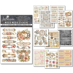 Ciao Bella Mixed Media Stickers tarra-arkit, Lost In Time