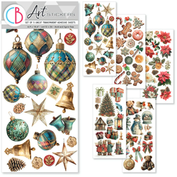 Ciao Bella Transparent Adhesive tarra-arkit, Merry & Bright