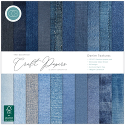 Craft Consortium paperipakkaus Denim Textures, 12