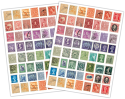 Craft Consortium Rub-on -siirtokuvat The Collector, Used Stamps
