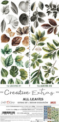 Craft O'clock paperipakkaus Creative Extras Mix, All Leaves, 6