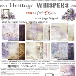 Craft O'clock paperipakkaus Heritage Whispers, Basic, 8