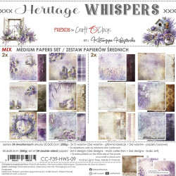 Craft O'clock paperipakkaus Heritage Whispers, Mix, 8