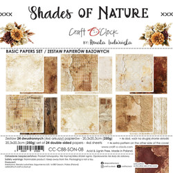 Craft O'clock paperipakkaus Shades of Nature, Basic, 8