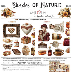 Craft O'clock paperipakkaus Shades of Nature, Mix, 12
