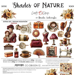Craft O'clock paperipakkaus Shades of Nature, Prestige, 12