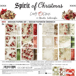 Craft O'clock paperipakkaus Spirit of Christmas, Mix, 8