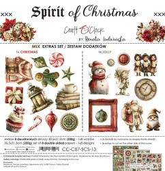 Craft O'clock paperipakkaus Spirit of Christmas, Mix, 12