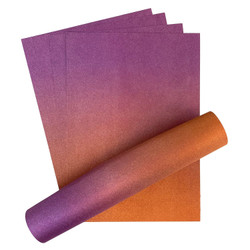 Tonic Ombre Card -glitterkartonki, sävy Arabian Nights, 5 arkkia