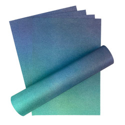 Tonic Ombre Card -glitterkartonki, sävy Under The Sea, 5 arkkia