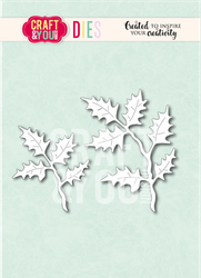 Craft & You stanssi Big Holly Leaves