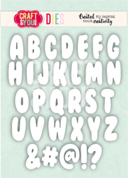 Craft & You stanssi Bubble Alphabet