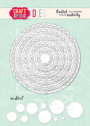 Craft & You stanssi Circles Base Decorative Stiches
