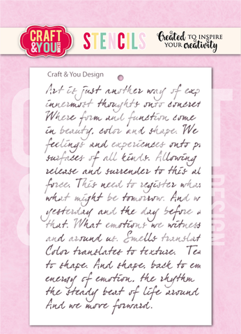 Craft & You sapluuna Handwritten
