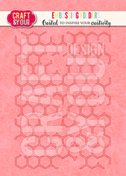 Craft & You kohokuviointikansio Honeycomb Background A6