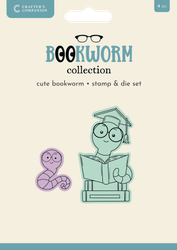 Crafter's Companion leimasin- ja stanssisetti Cute Bookworm