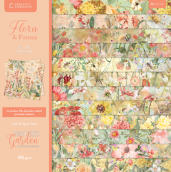 Crafter's Companion Flora & Fauna -paperipakkaus, 12